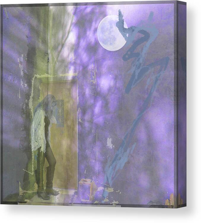 Mystical Canvas Print featuring the photograph Door Inside the Moon Shadows by Feather Redfox