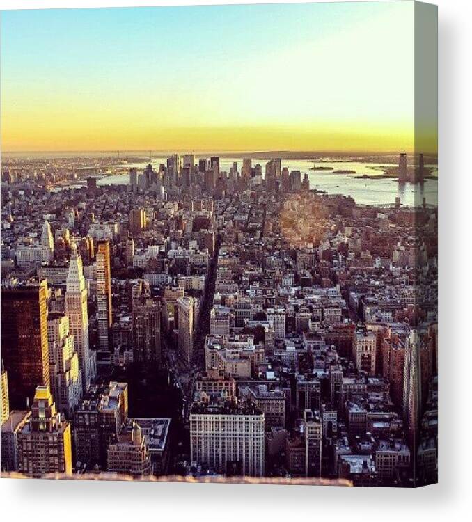 Instagram Canvas Print featuring the photograph Downtown or lower Manhattan by Carmelo Pineda