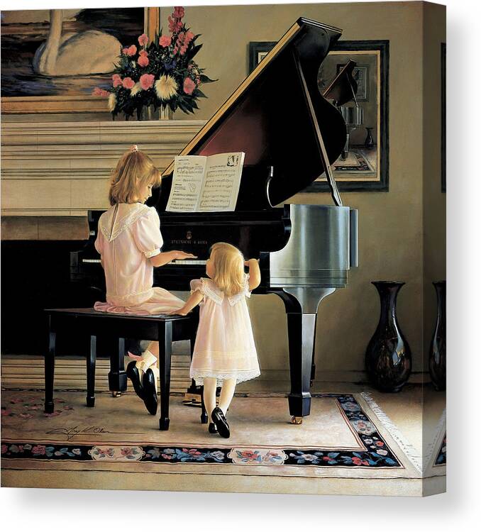Piano Canvas Print featuring the painting Dress Rehearsal by Greg Olsen