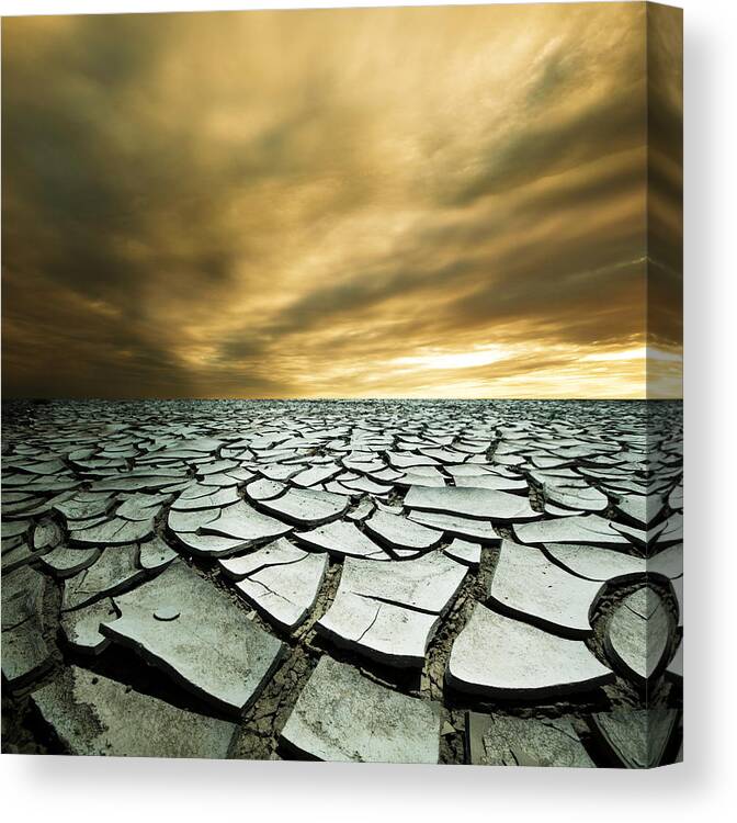 Desert Canvas Print featuring the photograph Dry Lowlands by Zarija Pavikevik Desert Canvas Print featuring the photograph Dry Lowlands by Zarija Pavikevik