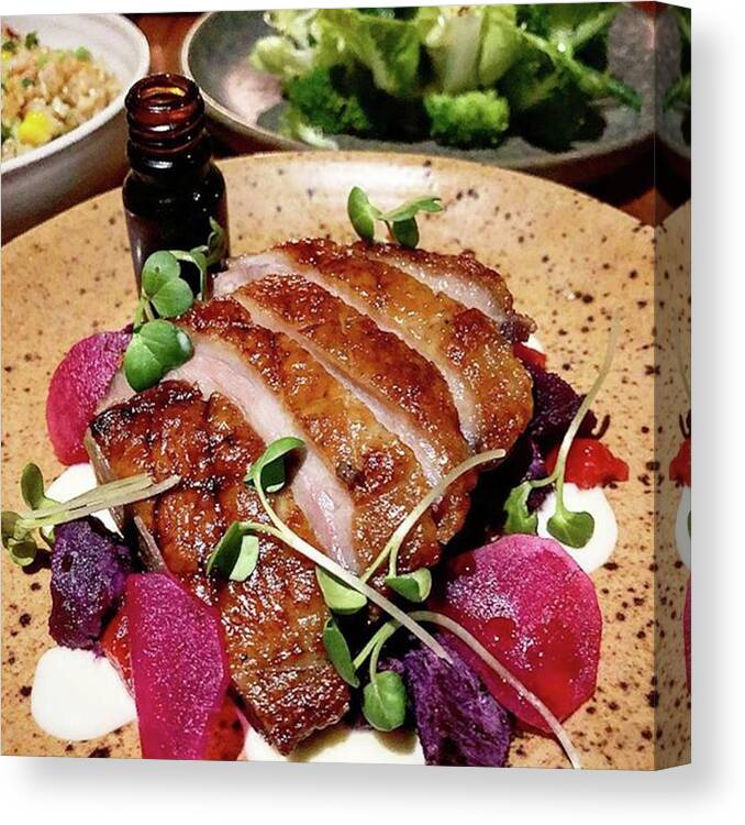 Hungry Canvas Print featuring the photograph Duck Breast by Arya Swadharma