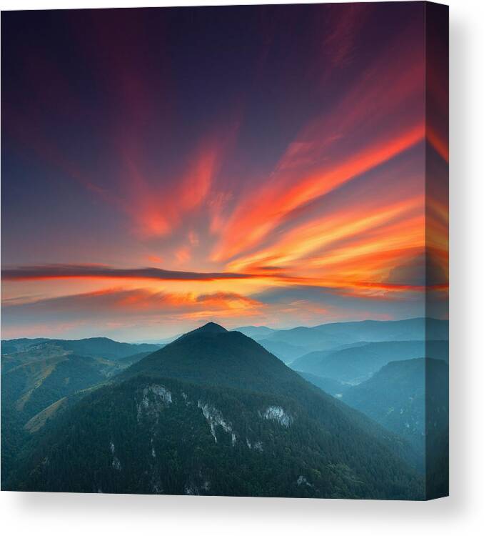 Mountain Canvas Print featuring the photograph Eagle Eye by Evgeni Dinev
