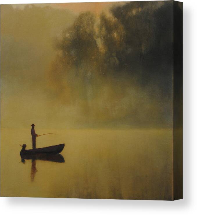 Early Morning Canvas Print featuring the painting Early Morning Fish SOLD by Cap Pannell
