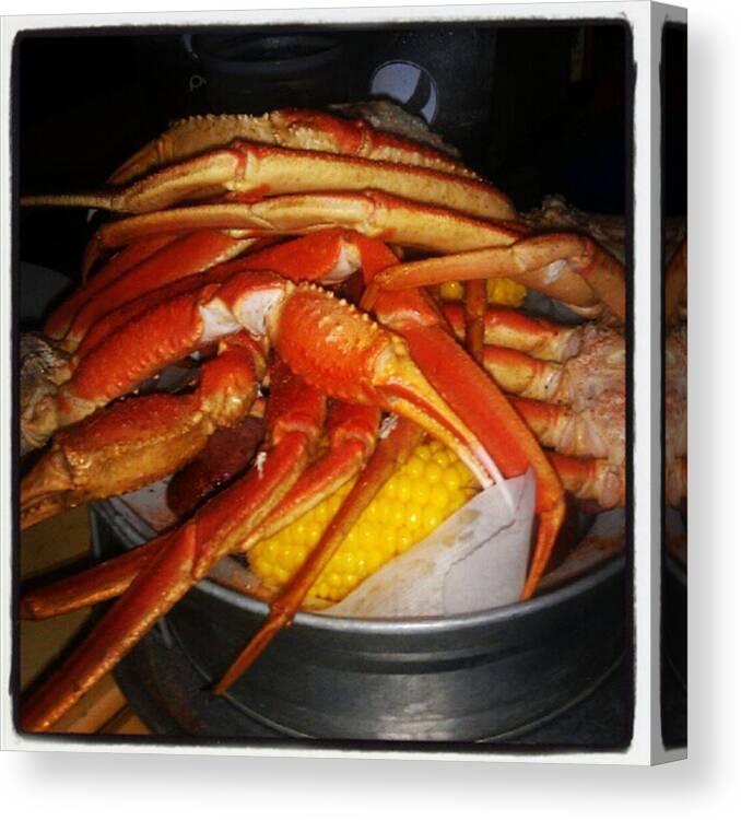  Canvas Print featuring the photograph Eating Crab Legs On Vacation...what by Kristen Cahill