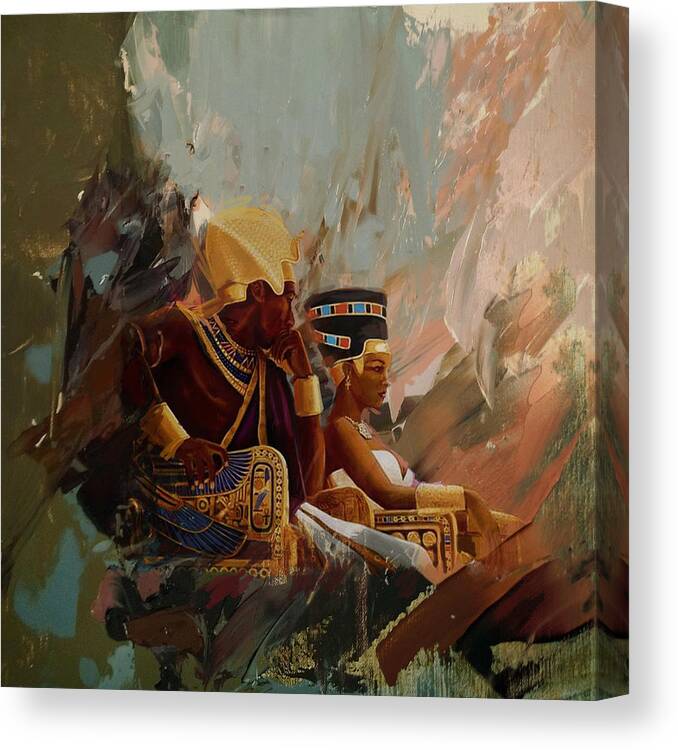 Egypt Canvas Print featuring the painting Egyptian Culture 44b by Corporate Art Task Force