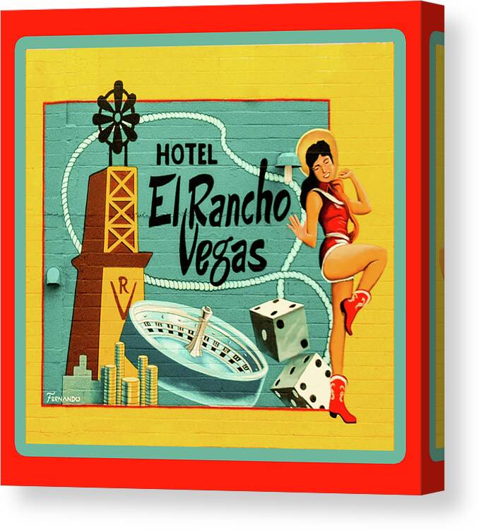 Vegas Canvas Print featuring the photograph El Rancho by Jeff Burgess