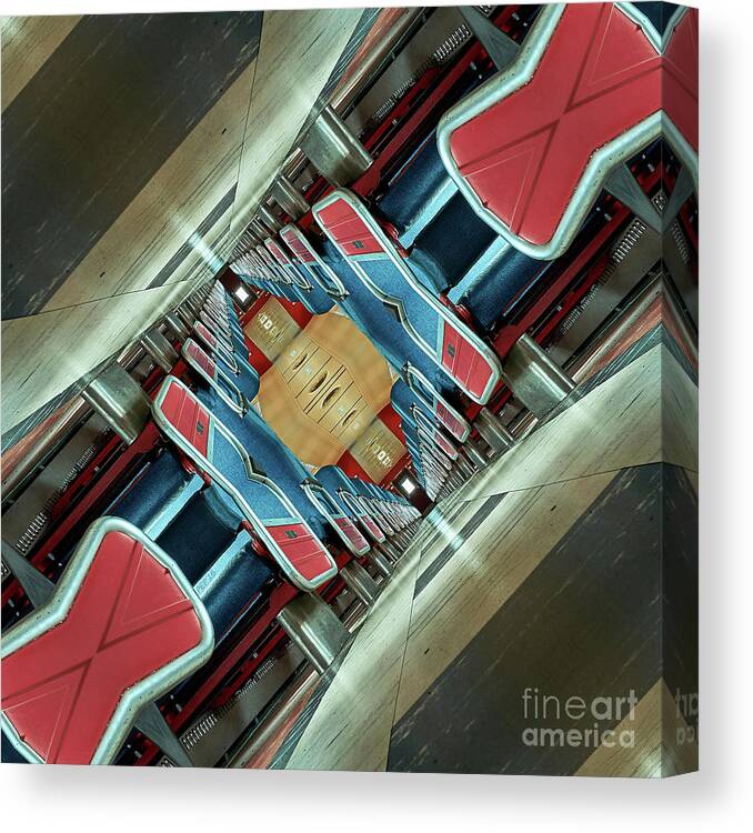 Train Canvas Print featuring the photograph Upside Down Train by Phil Perkins