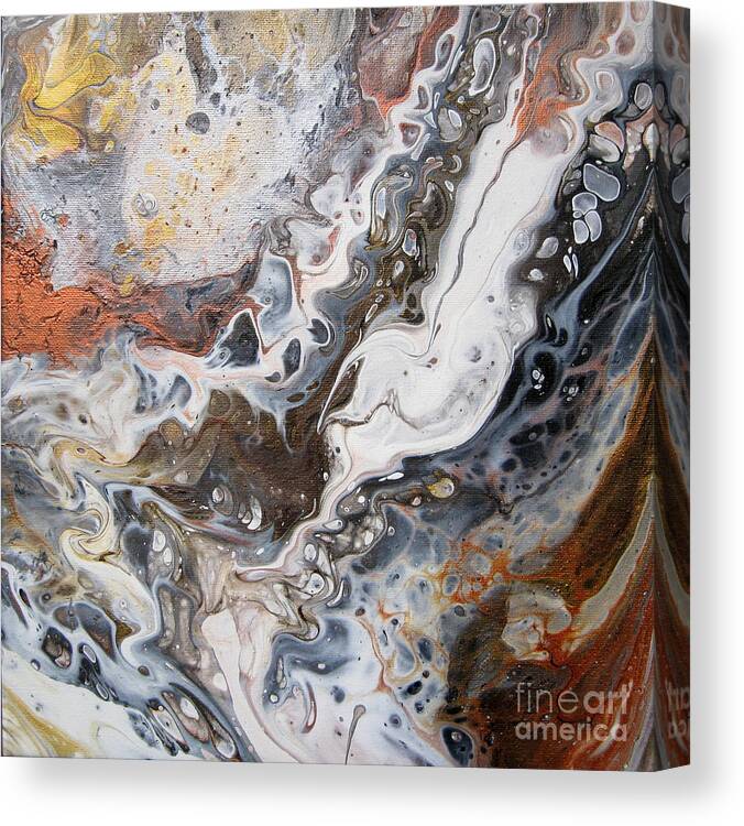 Black Canvas Print featuring the painting Elements by Shirley Braithwaite Hunt