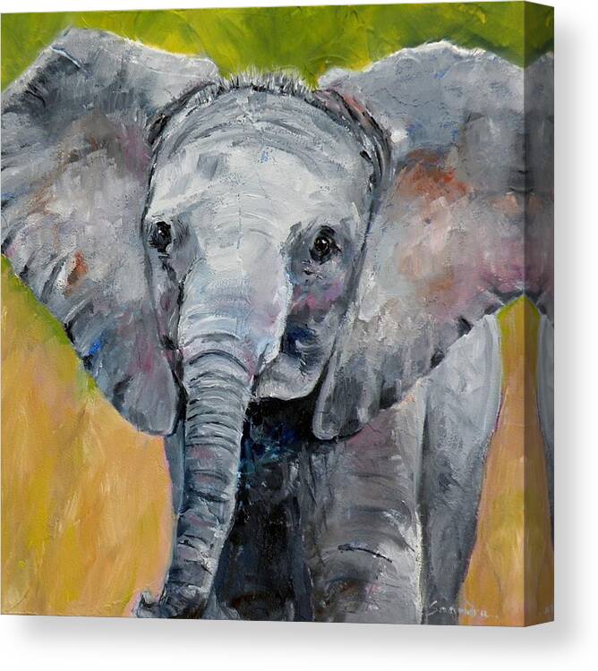 Elephant Baby Canvas Print Canvas Art By Saundra Lane Galloway