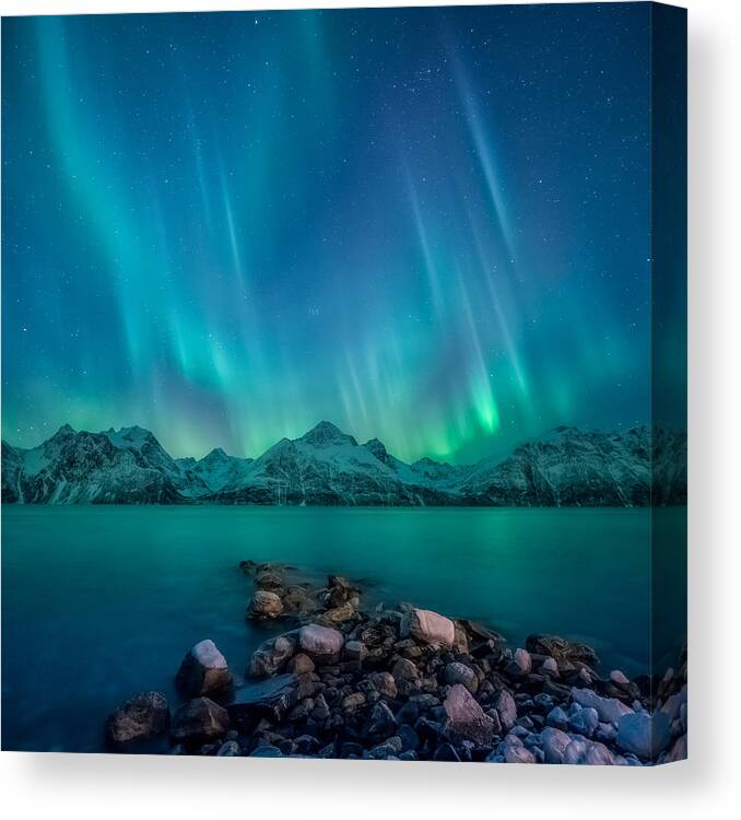 Emerald Canvas Print featuring the photograph Emerald Sky by Tor-Ivar Naess