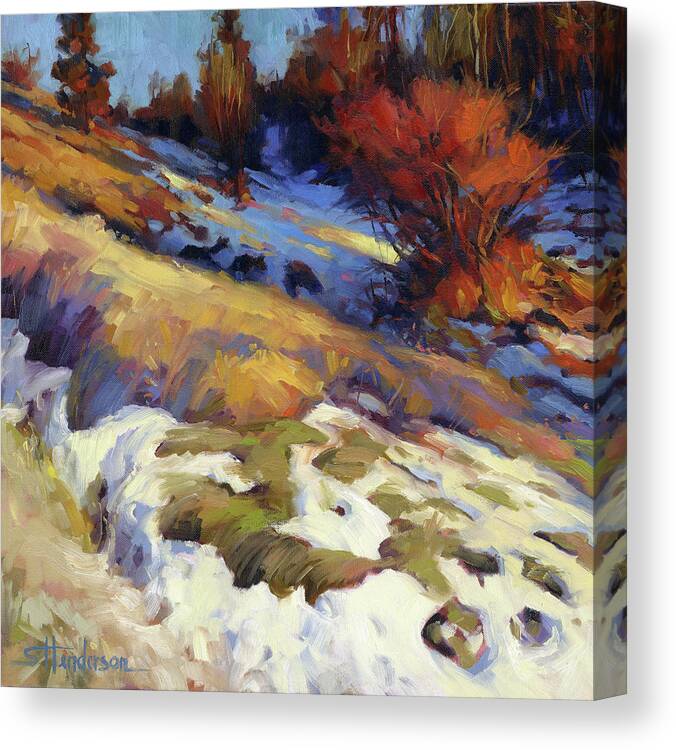 Landscape Canvas Print featuring the painting Emergence by Steve Henderson