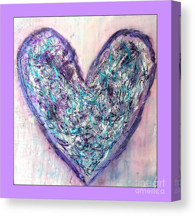  Canvas Print featuring the photograph Encaustic Heart by Mars Besso