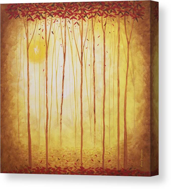 Abstracts Canvas Print featuring the painting Enchanted Forest IV by Herb Dickinson