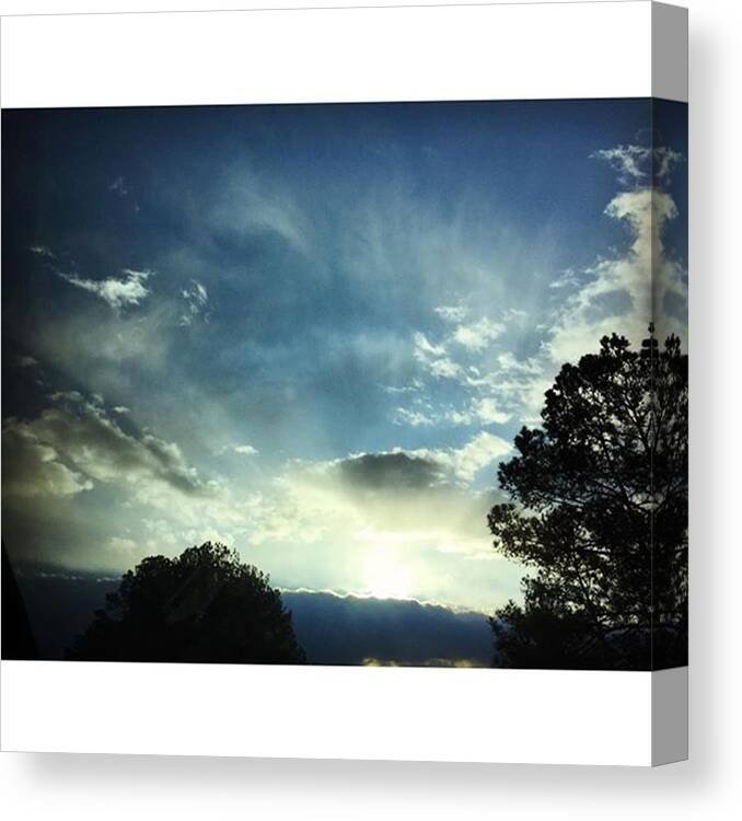 Headedhome Canvas Print featuring the photograph Enjoying Gods Beautiful Sky As We by Joan McCool