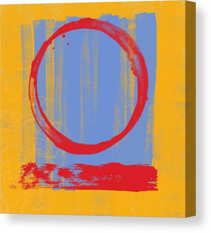 Red Canvas Print featuring the painting Enso by Julie Niemela