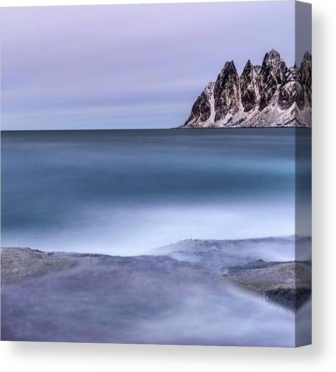 Norway Canvas Print featuring the photograph #ersfjord #fjord #senja #norway by Fink Andreas