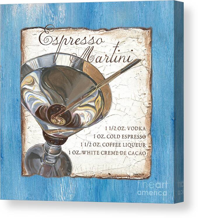 Martini Canvas Print featuring the painting Espresso Martini by Debbie DeWitt
