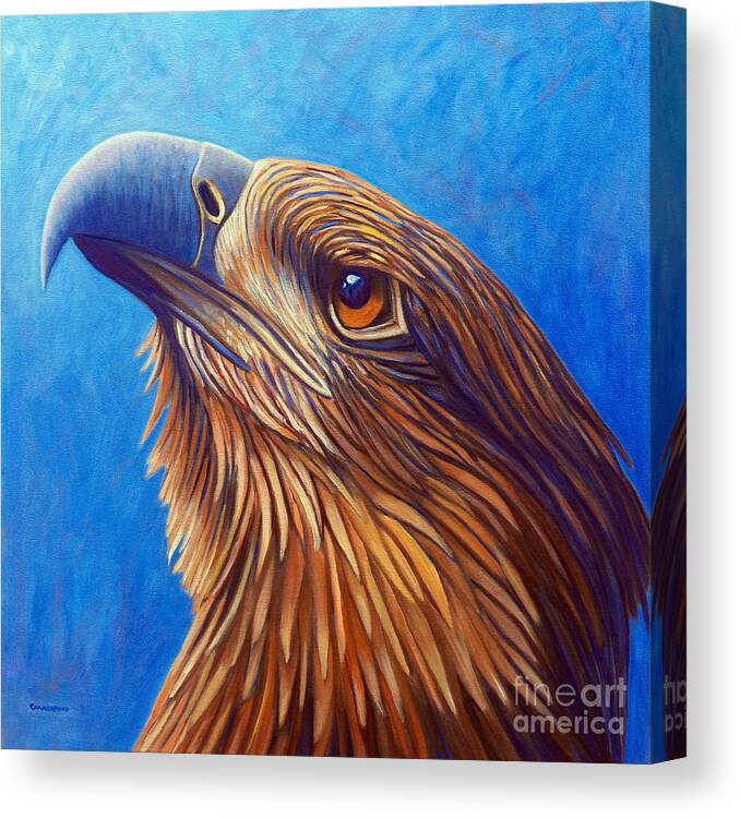 Eagle Canvas Print featuring the painting The Eternal Quest by Brian Commerford