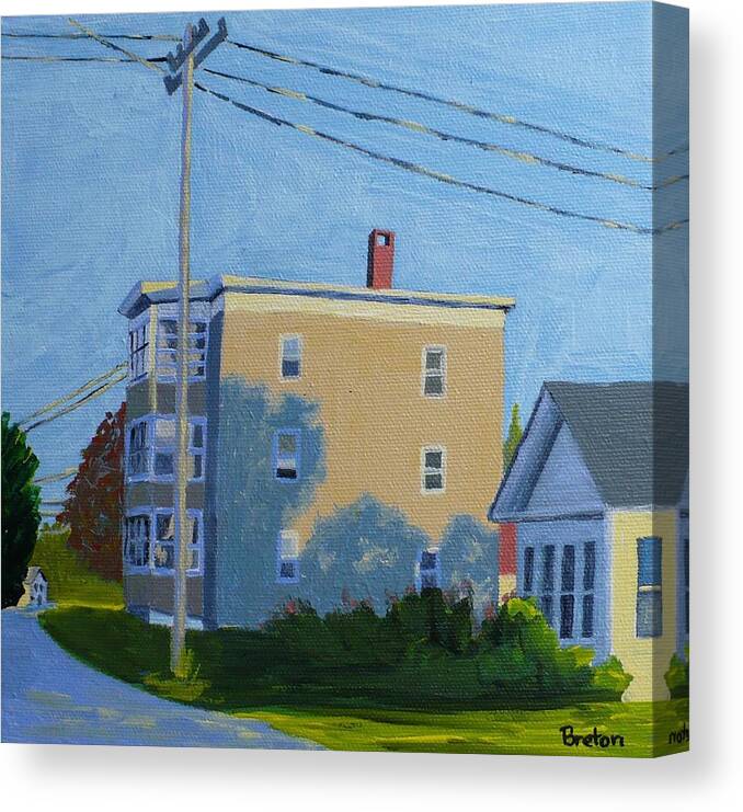 Cityscape Canvas Print featuring the painting Evening Light Northern Avenue by Laurie Breton