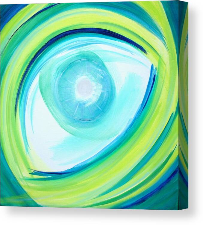 Eye Canvas Print featuring the painting Eye of God by Deb Brown Maher