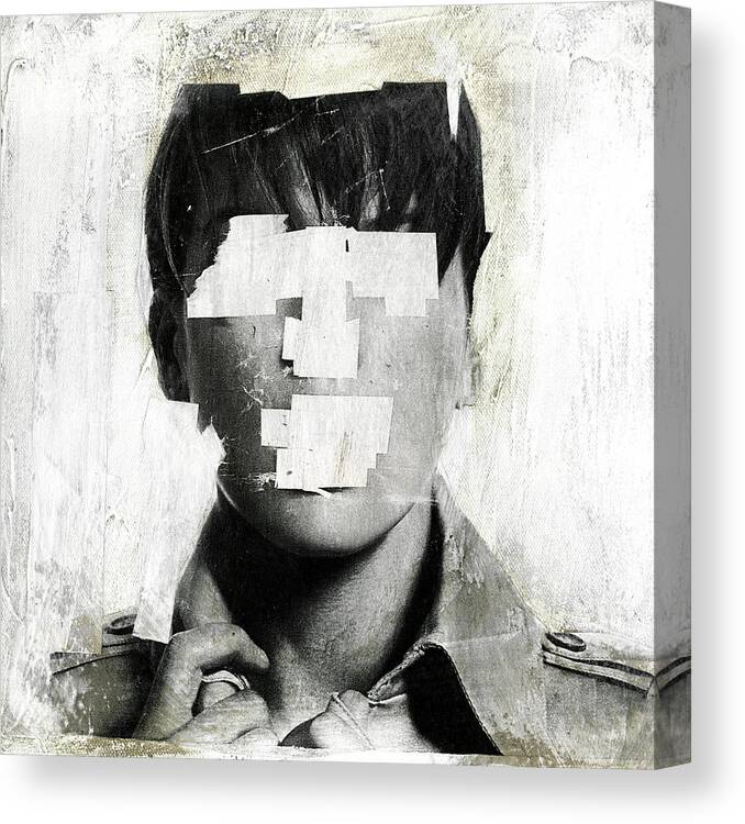 Faceless Canvas Print featuring the painting Faceless No 02 by Famous When Dead 
