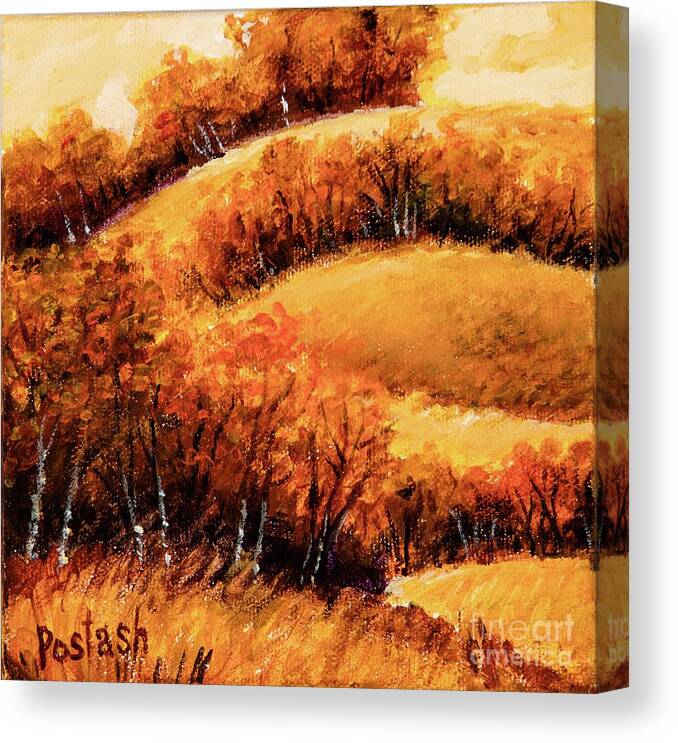 Nature. Landscape Canvas Print featuring the painting Fall by Igor Postash