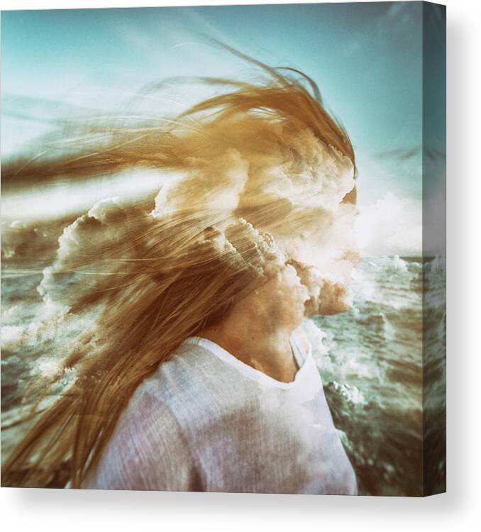Woman Canvas Print featuring the photograph Fantasy by Stelios Kleanthous