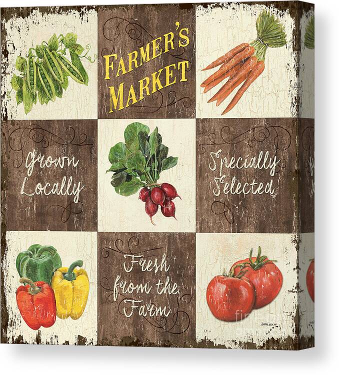 Organic Canvas Print featuring the painting Farmer's Market Patch by Debbie DeWitt