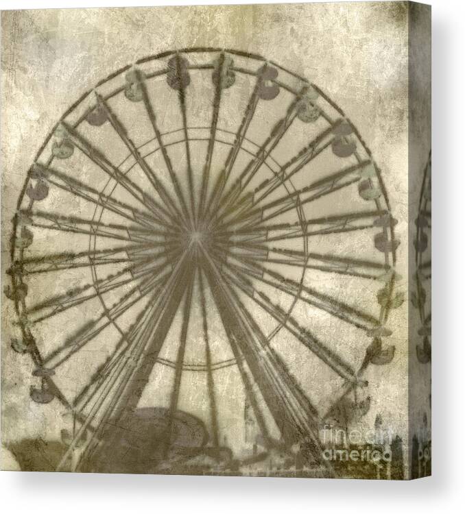 Ferris Wheel Canvas Print featuring the digital art Ferris Wheel by Laurie Hasan