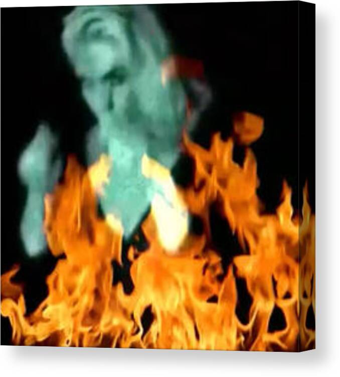  Canvas Print featuring the photograph Fire by Dimaria Cynthia