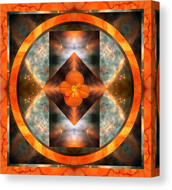 Yoga Art Canvas Print featuring the photograph Fire Light by Bell And Todd