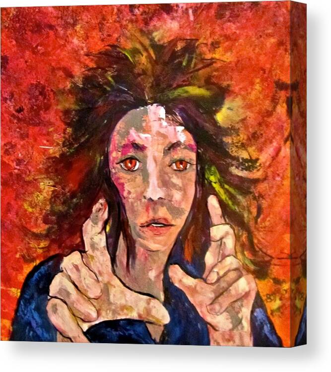 Fire Canvas Print featuring the painting Fire Starter by Barbara O'Toole
