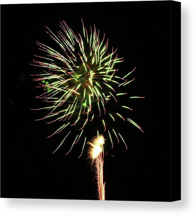 Dunkirk Ny Canvas Print featuring the photograph Fireworks from a Boat - 8 by Jeffrey Peterson