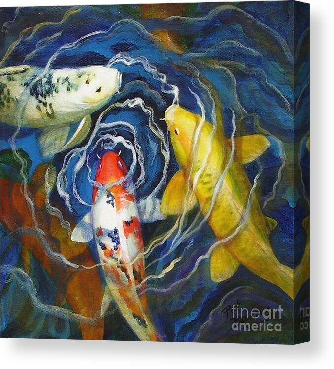 Fish Canvas Print featuring the painting Fish Soup by Pat Burns