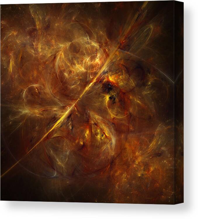 Space Canvas Print featuring the digital art Flare by Ivan Kendrick