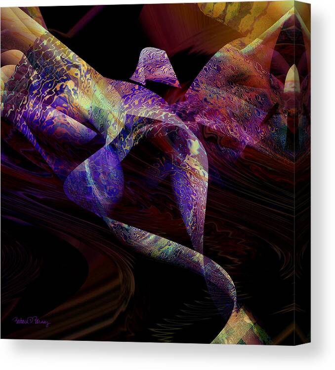 Abstract Canvas Print featuring the digital art Flight by Barbara Berney