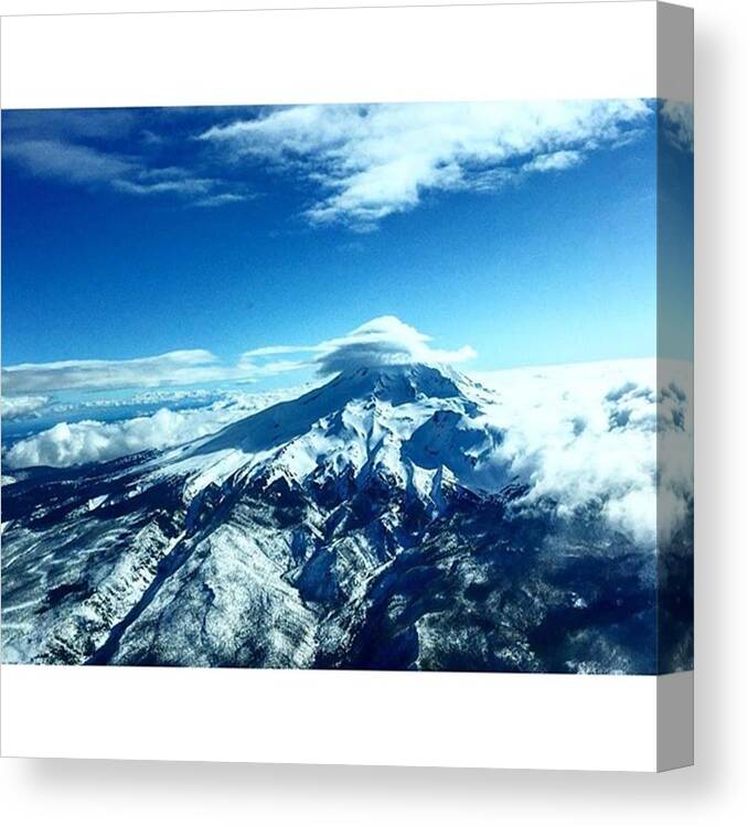 Mounthood Canvas Print featuring the photograph Flight Past #mounthood! It's An Active by Brian Gilday