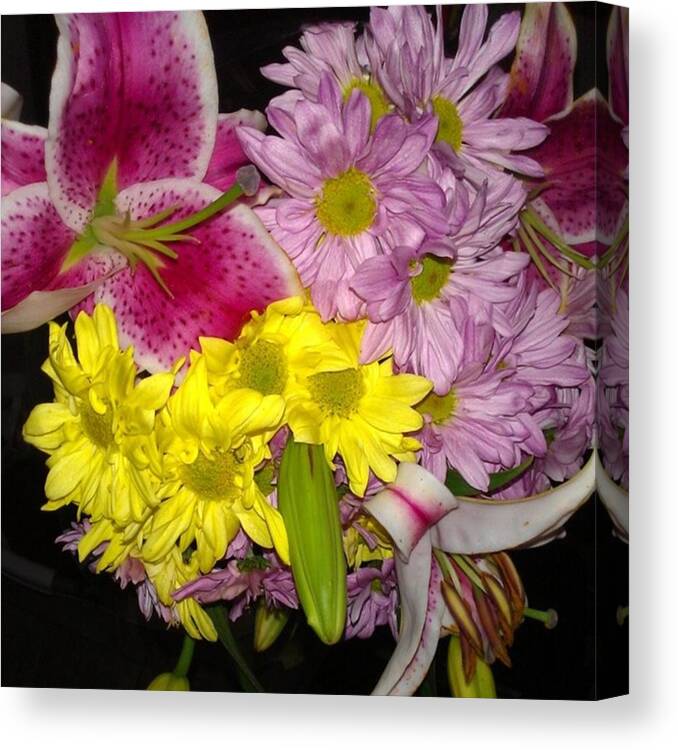 Helovesme Canvas Print featuring the photograph #flowers #theboo #helovesme #pretty by Tonya Kitts