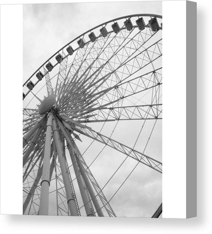 Wheel Canvas Print featuring the photograph Fly Wheel Taken Niagara Falls, Ontario by Amanda S Leek