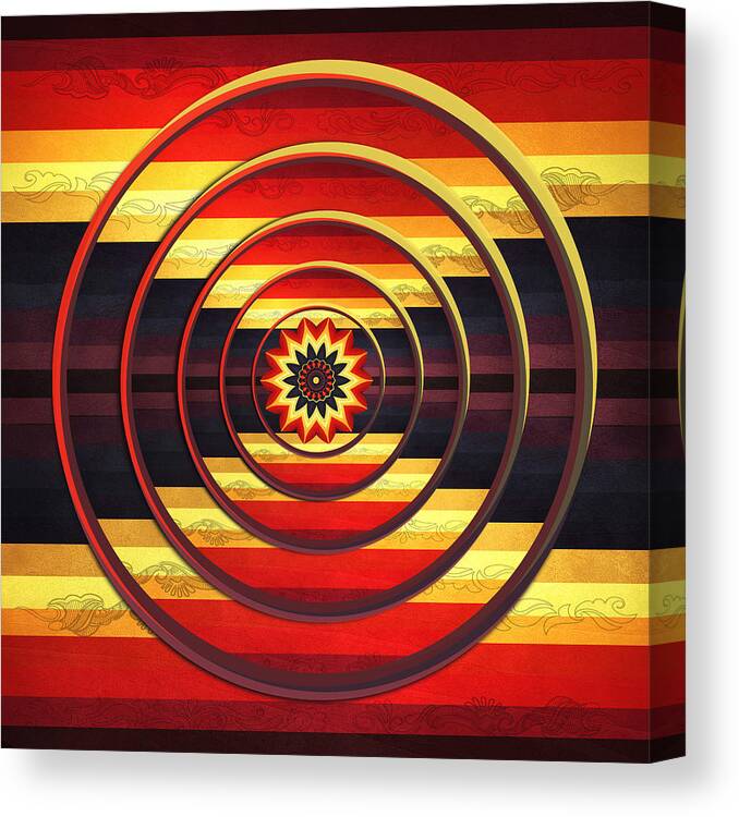 Abstract Canvas Print featuring the digital art Focus by Deborah Smith