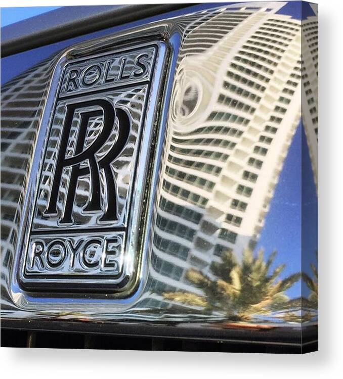 Miami Canvas Print featuring the photograph Fontainebleau Rolls Royce Style by Juan Silva