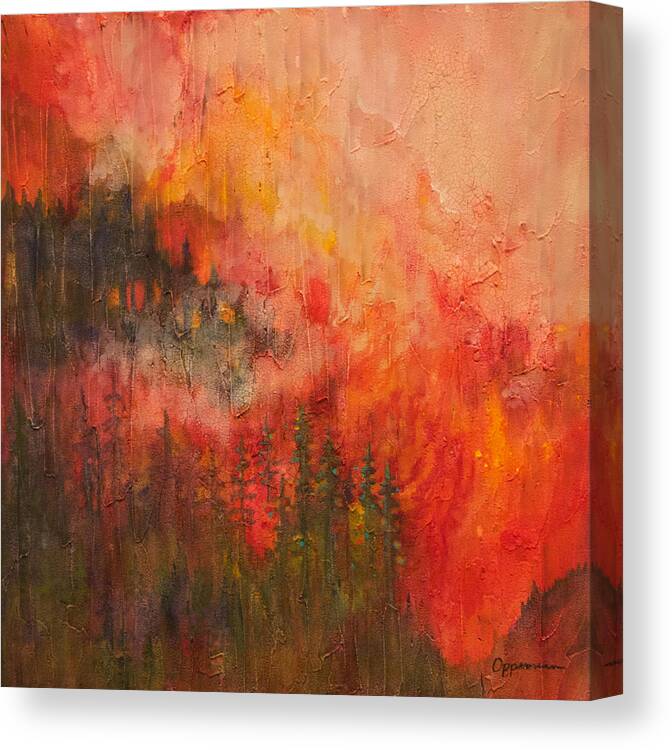 Fire Canvas Print featuring the painting Force of Nature by Tonja Opperman