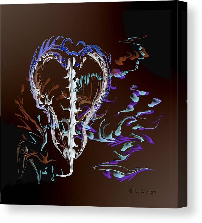 Digital Painting Canvas Print featuring the digital art Foreign Object Invasion by Kae Cheatham