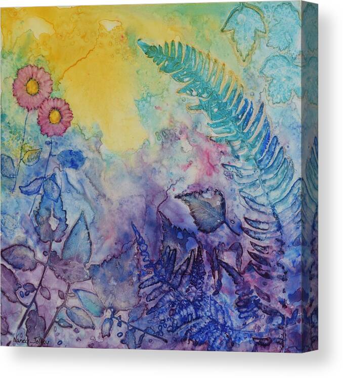 Forest Canvas Print featuring the painting Forest Light by Nancy Jolley
