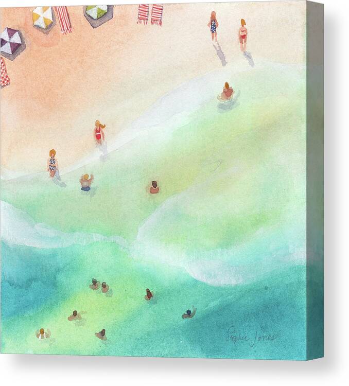 Beach Canvas Print featuring the painting Fountain of Youth by Stephie Jones