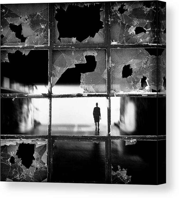 Window Canvas Print featuring the photograph Fractures by Darko Cuder