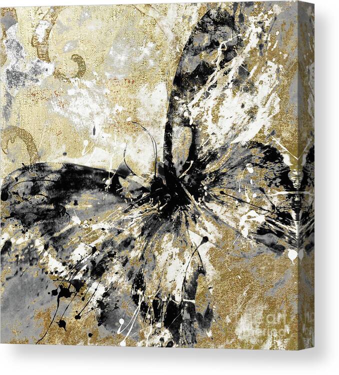 Butterfly Canvas Print featuring the painting Free Gold by Mindy Sommers