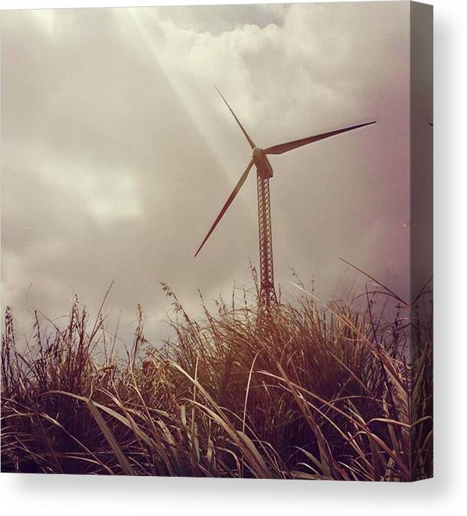 Wanderlust Canvas Print featuring the photograph From A #wind #farm.. #sunlight by Manu Vithayathil