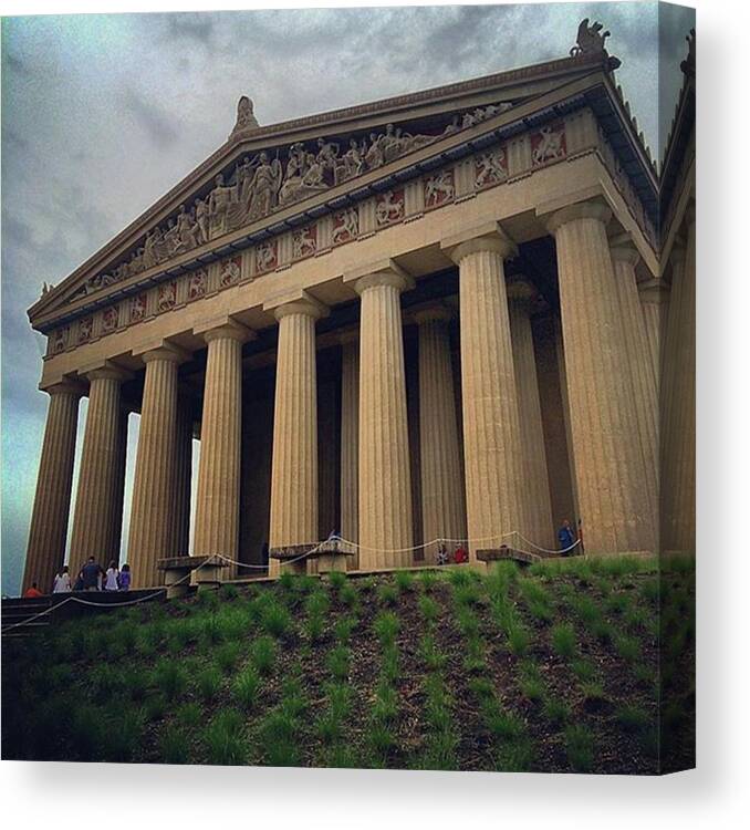 Parthenon Canvas Print featuring the photograph Full-size Replica Of The Parthenon by Marc Bowers
