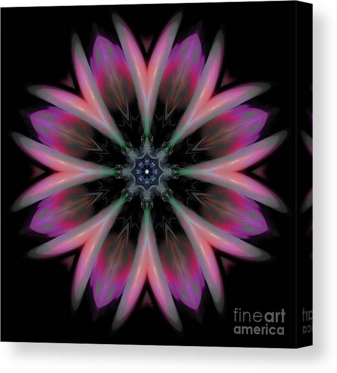  Canvas Print featuring the digital art Galactic Boutonniere by Rhonda Strickland